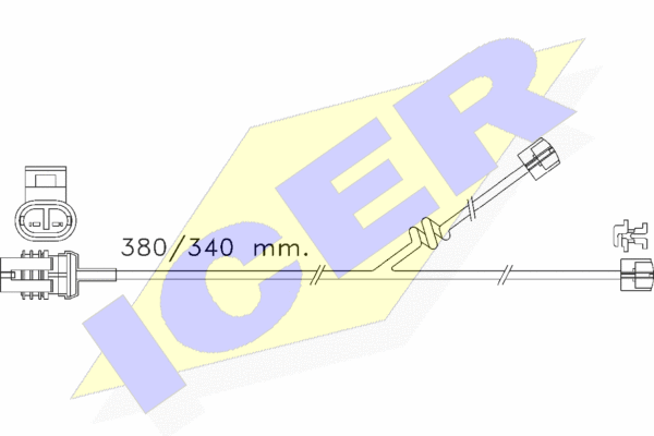 Senzor de avertizare,uzura placute de frana 610356 E C ICER